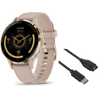 Garmin smartwatch Venu 3S GPS, Wi-Fi, French Gray + Soft vista frontal