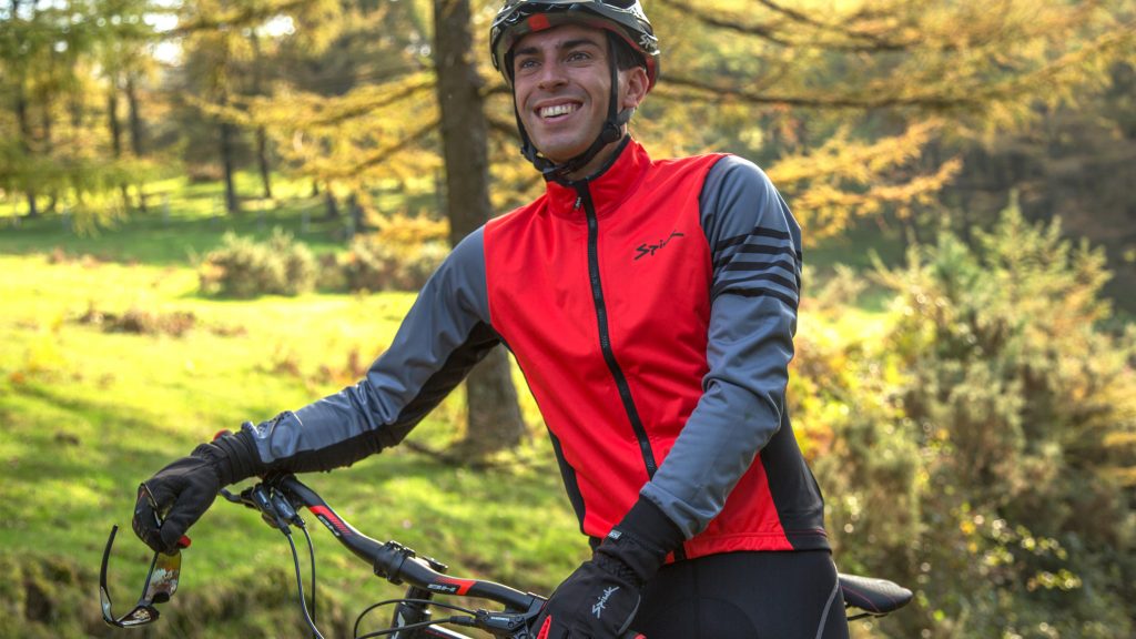 Chaqueta Ciclismo Hombre Cortavientos Invierno Térmica Manga Larga