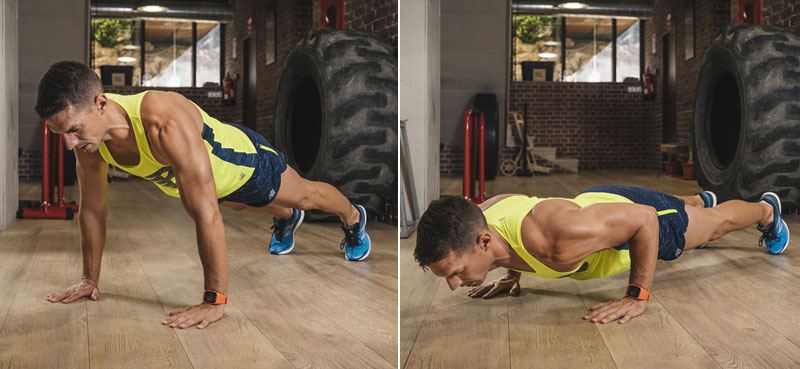 mantener la forma y ganar fuerza: flexiones