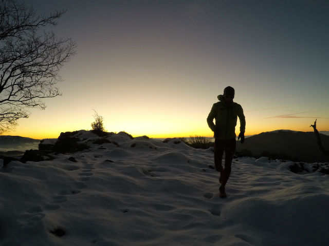 correr por la nieve