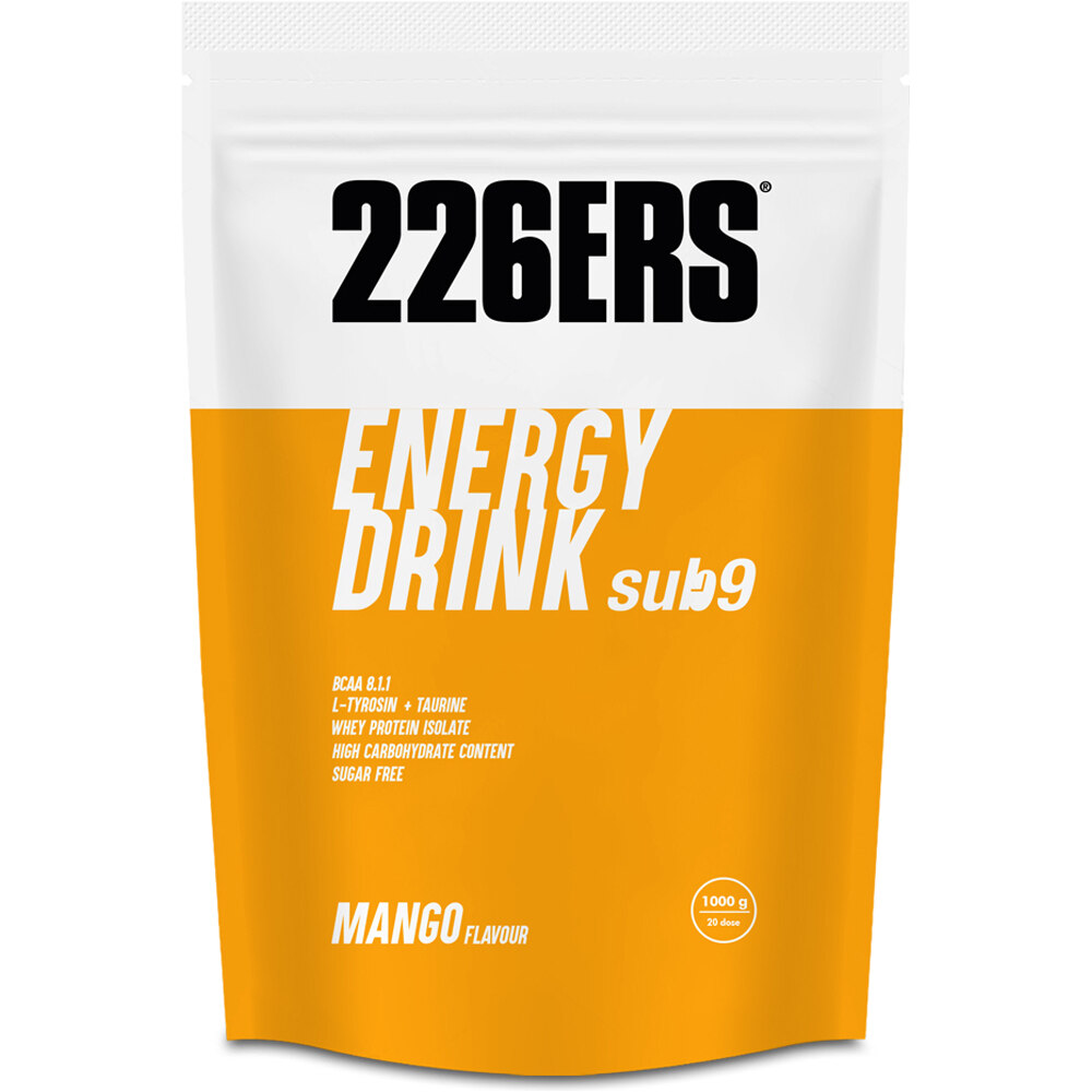 226ers Bebidas Energeticas ENERGY DRINK SUB-9 1KG MANGO vista frontal