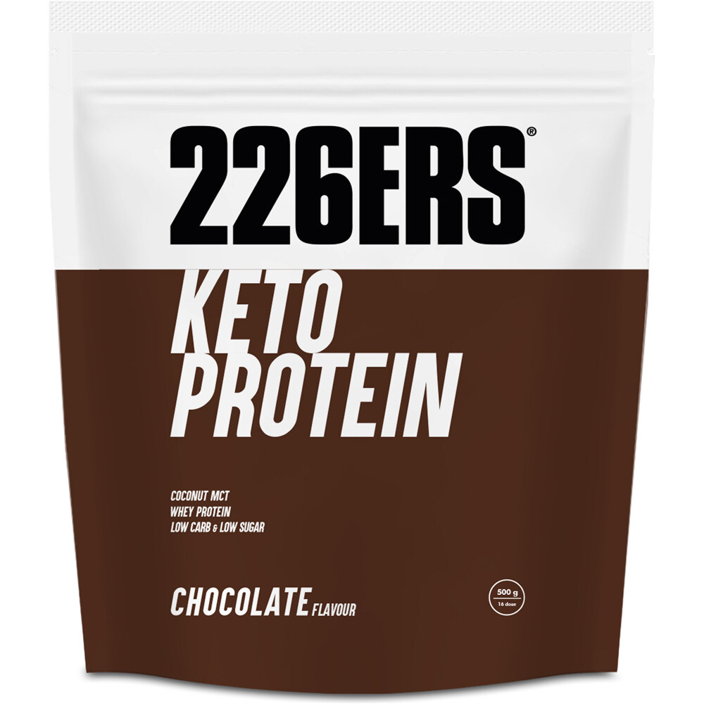 226ers Bebidas Proteicas KETO PROTEIN 0,5KG CHOCOLATE vista frontal