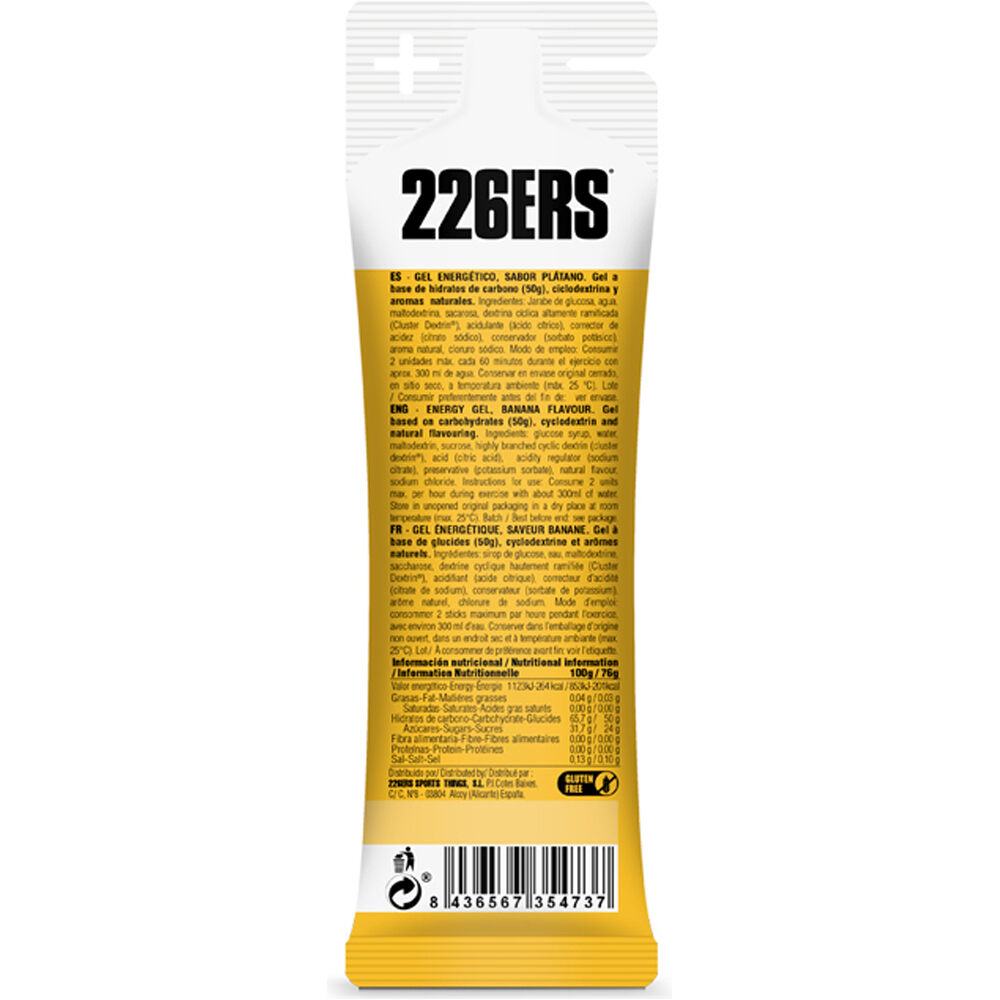 226ers energía instantánea HIGH ENERGY GEL BANANA 01