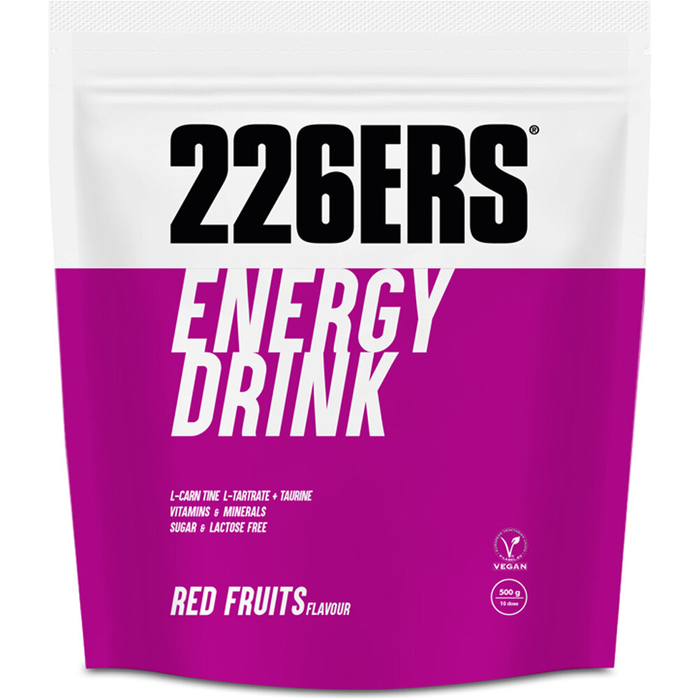 226ers hidratación ENERGY DRINK 500gr RED FRUITS vista frontal