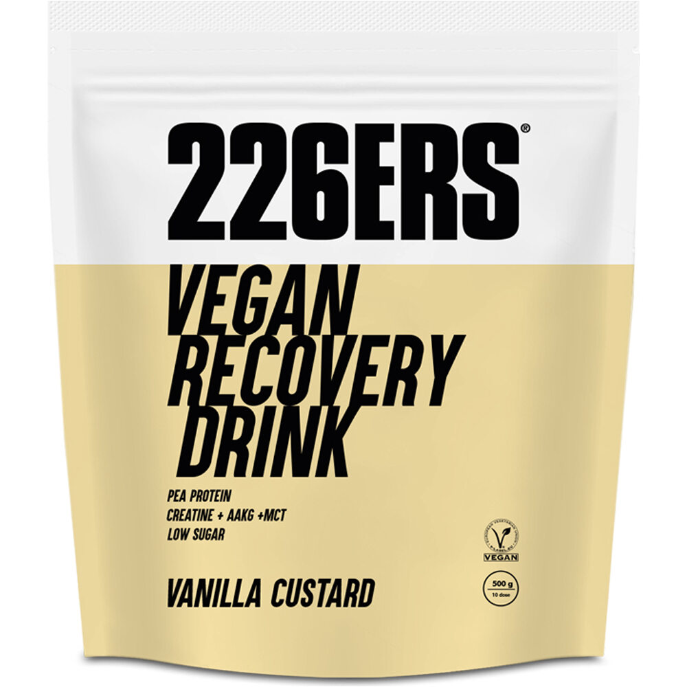 226ers hidratación VEGAN RECOVERY DRINK 0,5KG VANILLA CUSTA vista frontal