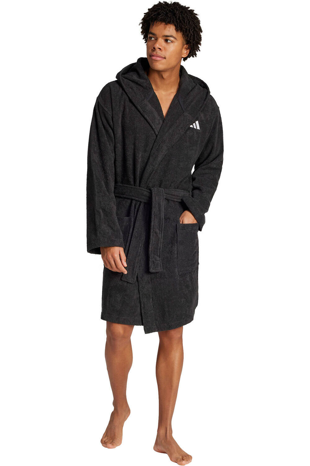 adidas albornoz natación BATHROBE HOODED vista frontal