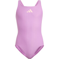 adidas bañador natación niña 3 BARS SOL ST Y vista frontal