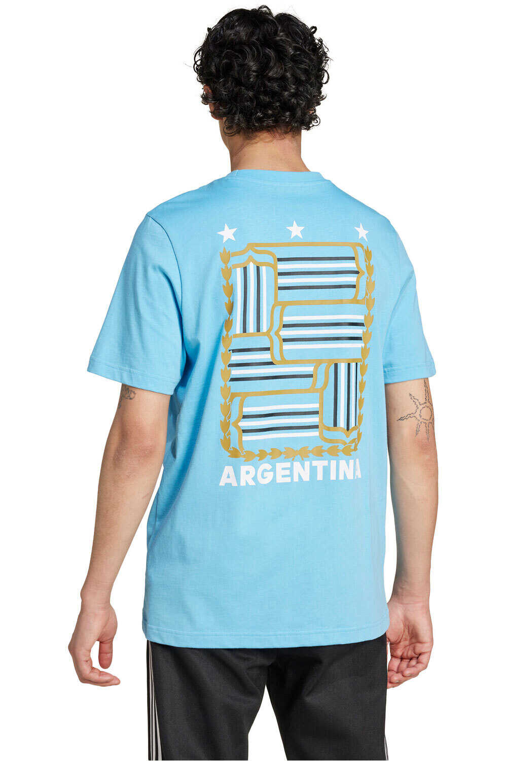 adidas camiseta de fútbol oficiales ARG FAN G T vista trasera