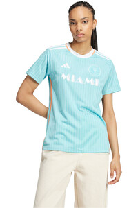 adidas camiseta de fútbol oficiales INTER MIAMI 25  3 JSY W vista frontal