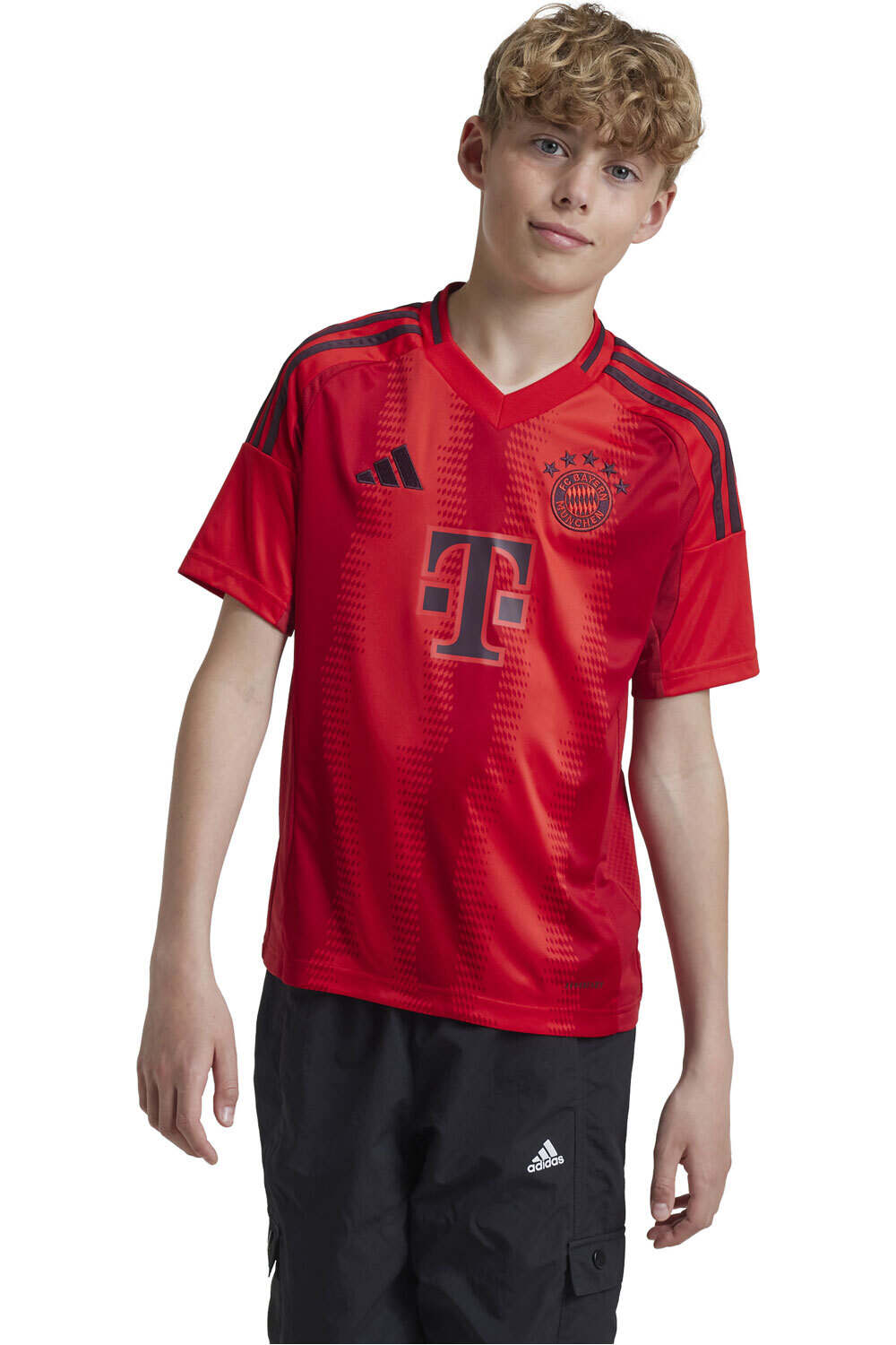 adidas camiseta de fútbol oficiales niño B.MUNICH 25 H JSY Y vista frontal