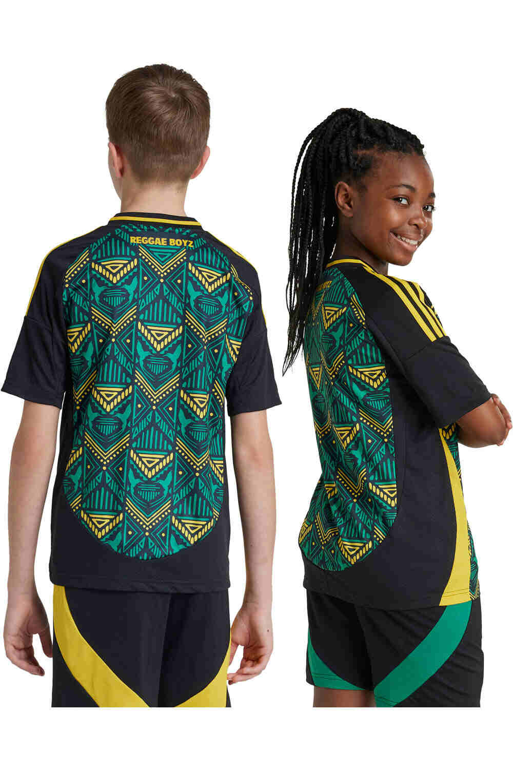 adidas camiseta de fútbol oficiales niño JAMAICA 25 A JSY Y vista trasera