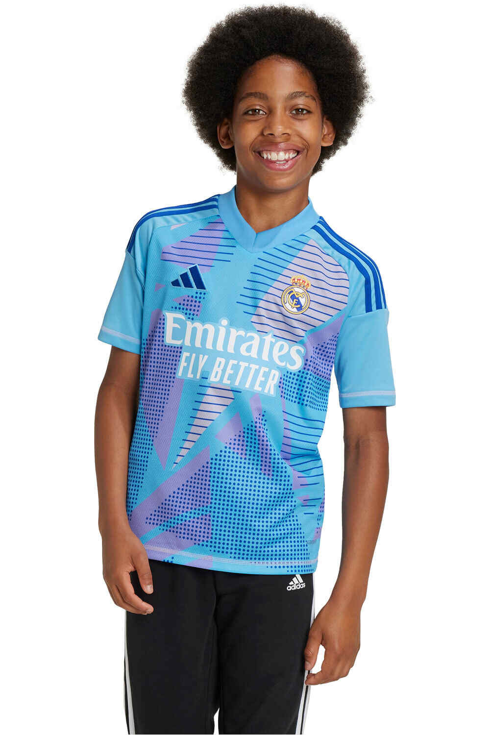 adidas camiseta de fútbol oficiales niño R.MADRID 25 H GK JSY Y vista frontal