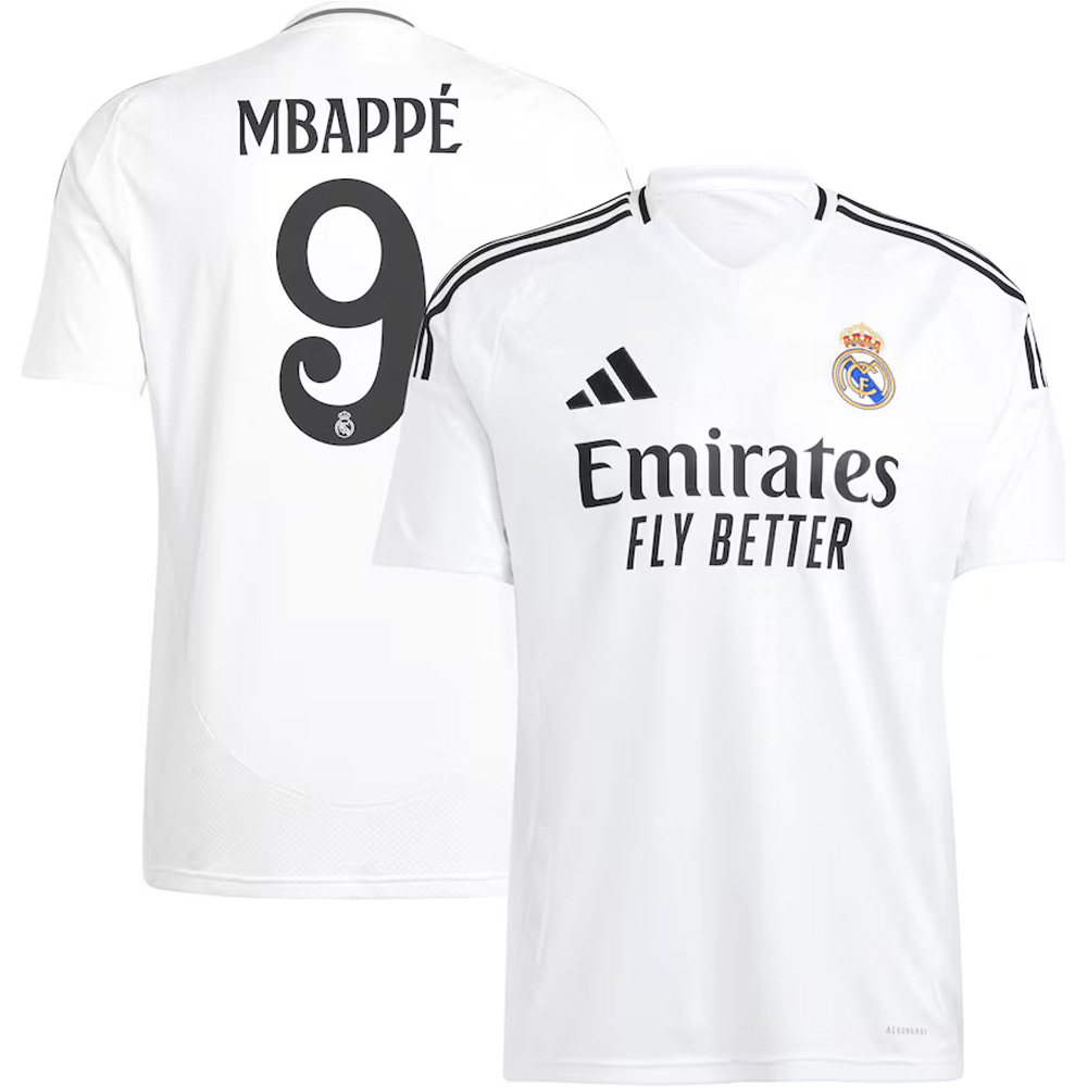 adidas camiseta de fútbol oficiales R.MADRID 25 MBAPEE H JSY BL vista frontal