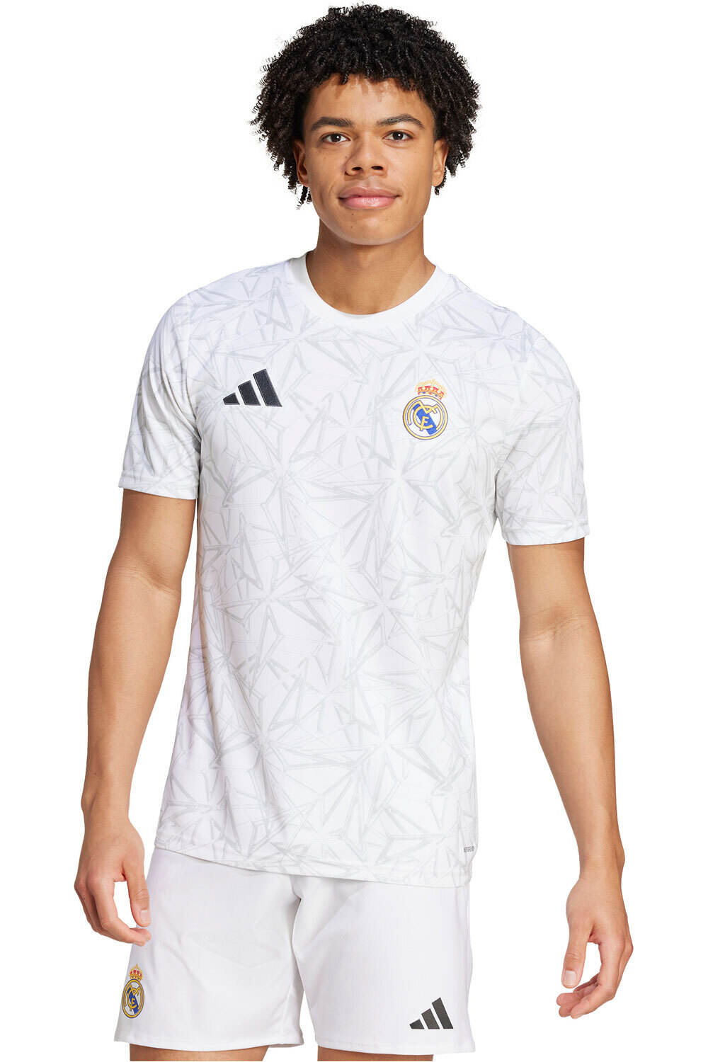 adidas camiseta de fútbol oficiales R.MADRID 25 PREMATCH vista frontal