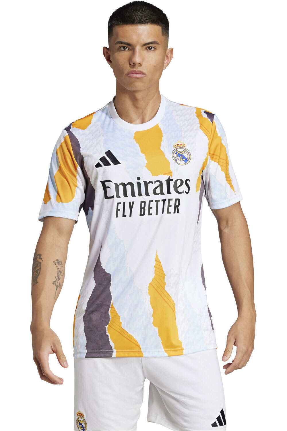 adidas camiseta de fútbol oficiales R.MADRID 25 PRESHI vista frontal