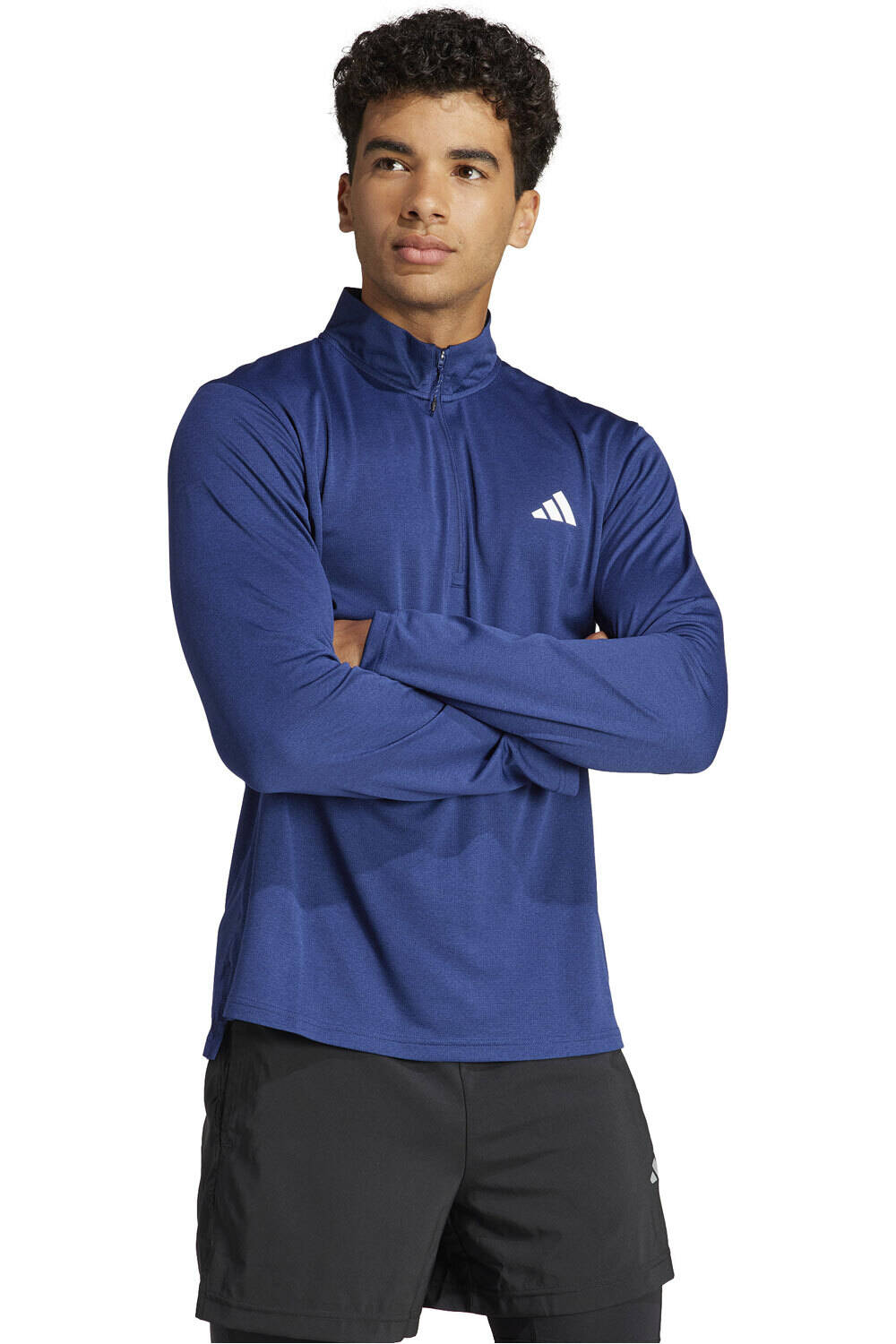 adidas camiseta fitness hombre TR-ES 1I4ZIP vista frontal