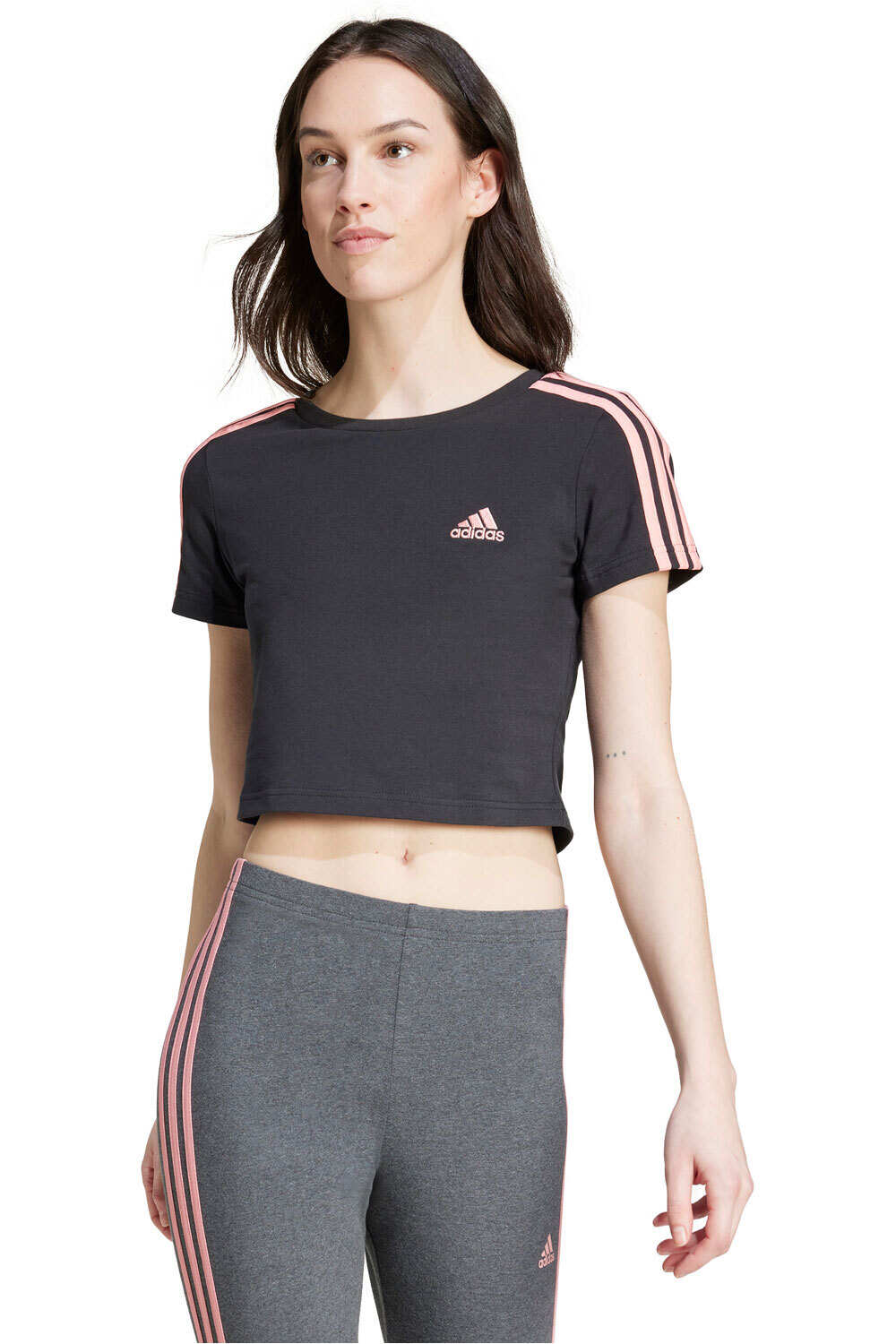 adidas camiseta manga corta mujer W 3S BABY T vista frontal