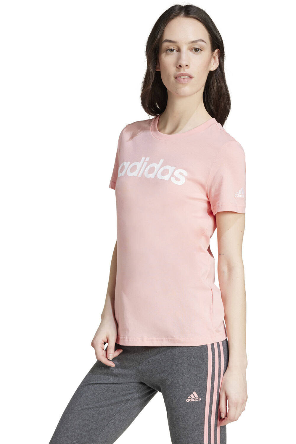 adidas camiseta manga corta mujer W LIN T vista frontal