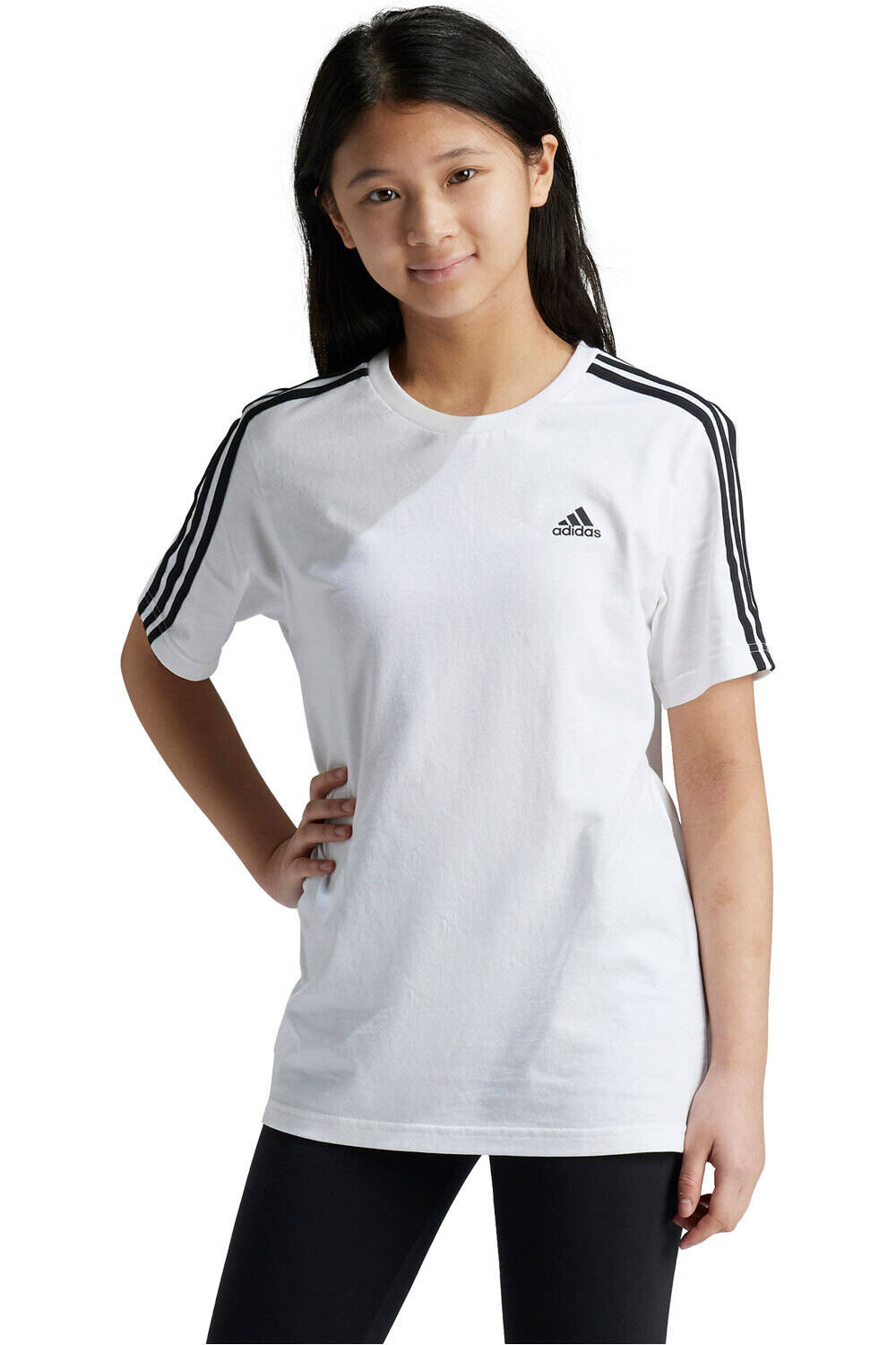 adidas camiseta manga corta niña G 3S BF T vista frontal