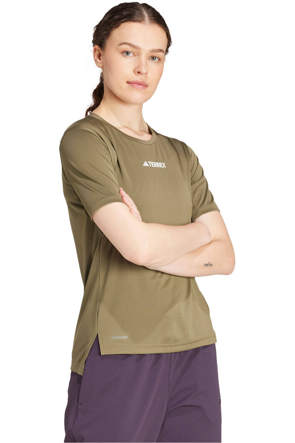 adidas camiseta montaña manga corta mujer W MT TEE vista detalle