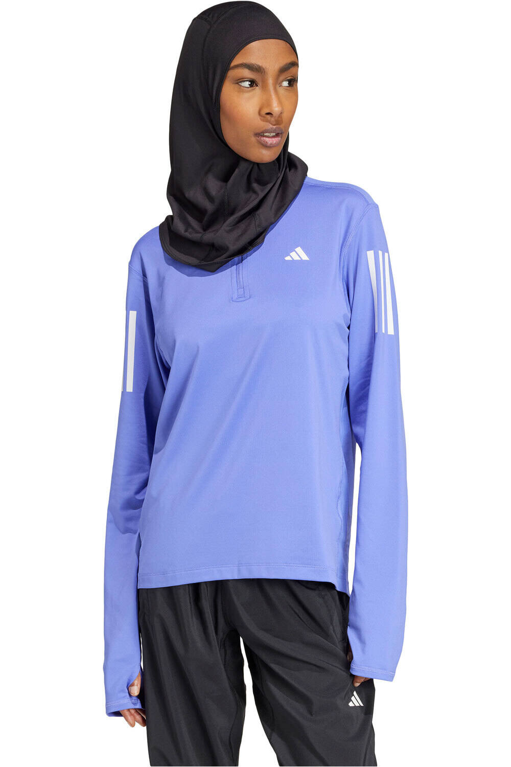 adidas camiseta técnica manga larga mujer OTR B HZIP vista frontal