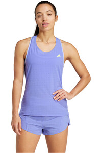 adidas camiseta técnica tirantes mujer ADIZERO TANK W vista frontal