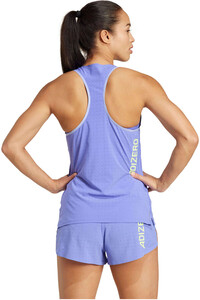 adidas camiseta técnica tirantes mujer ADIZERO TANK W vista trasera