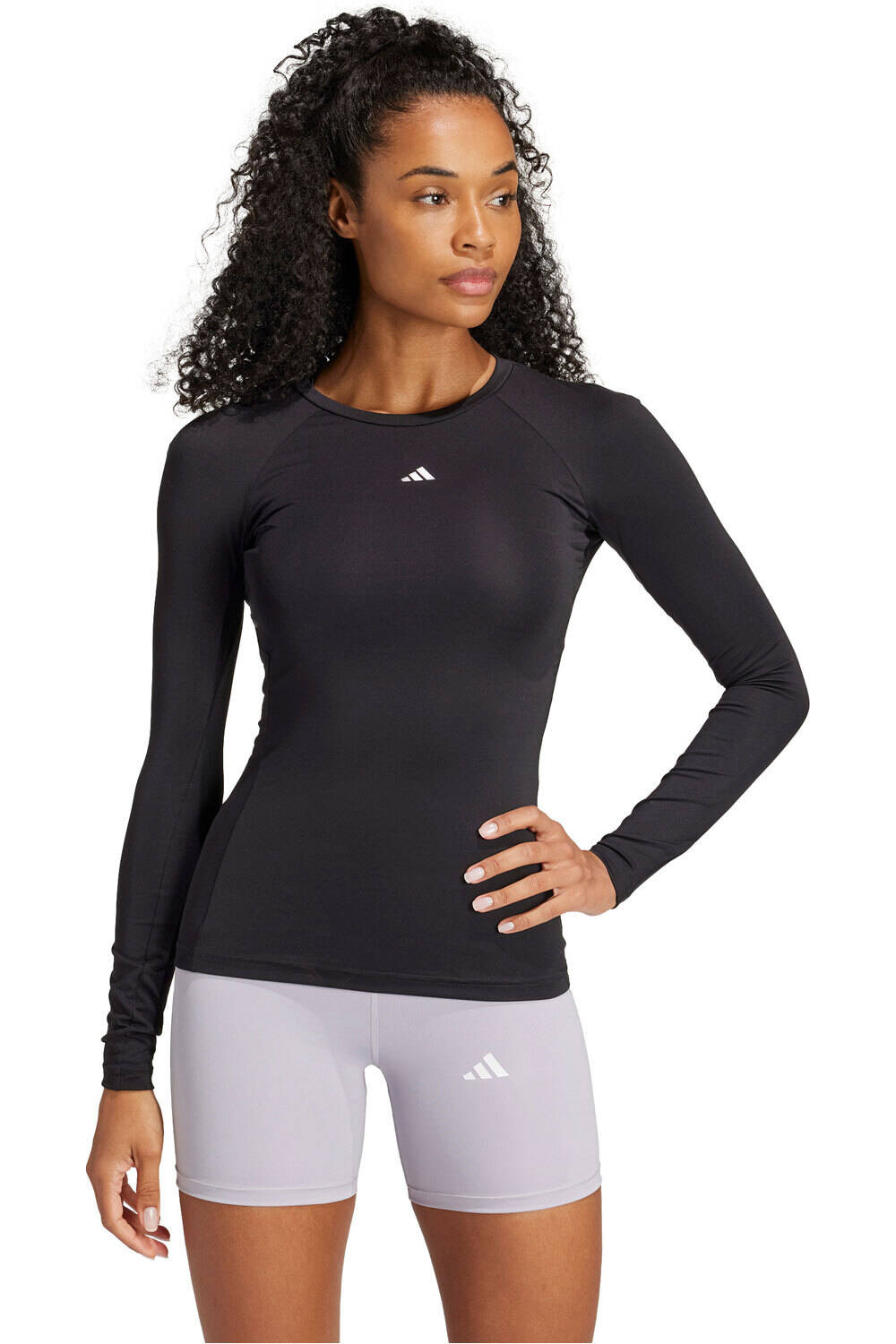 adidas camisetas fitness mujer TF LS T vista frontal