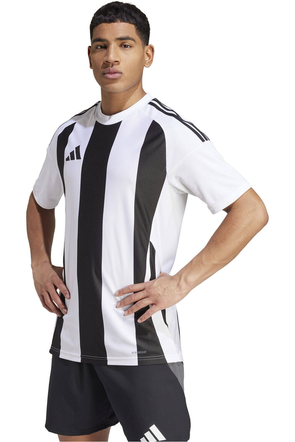 adidas camisetas fútbol manga corta STRIPED 24 JSY vista frontal