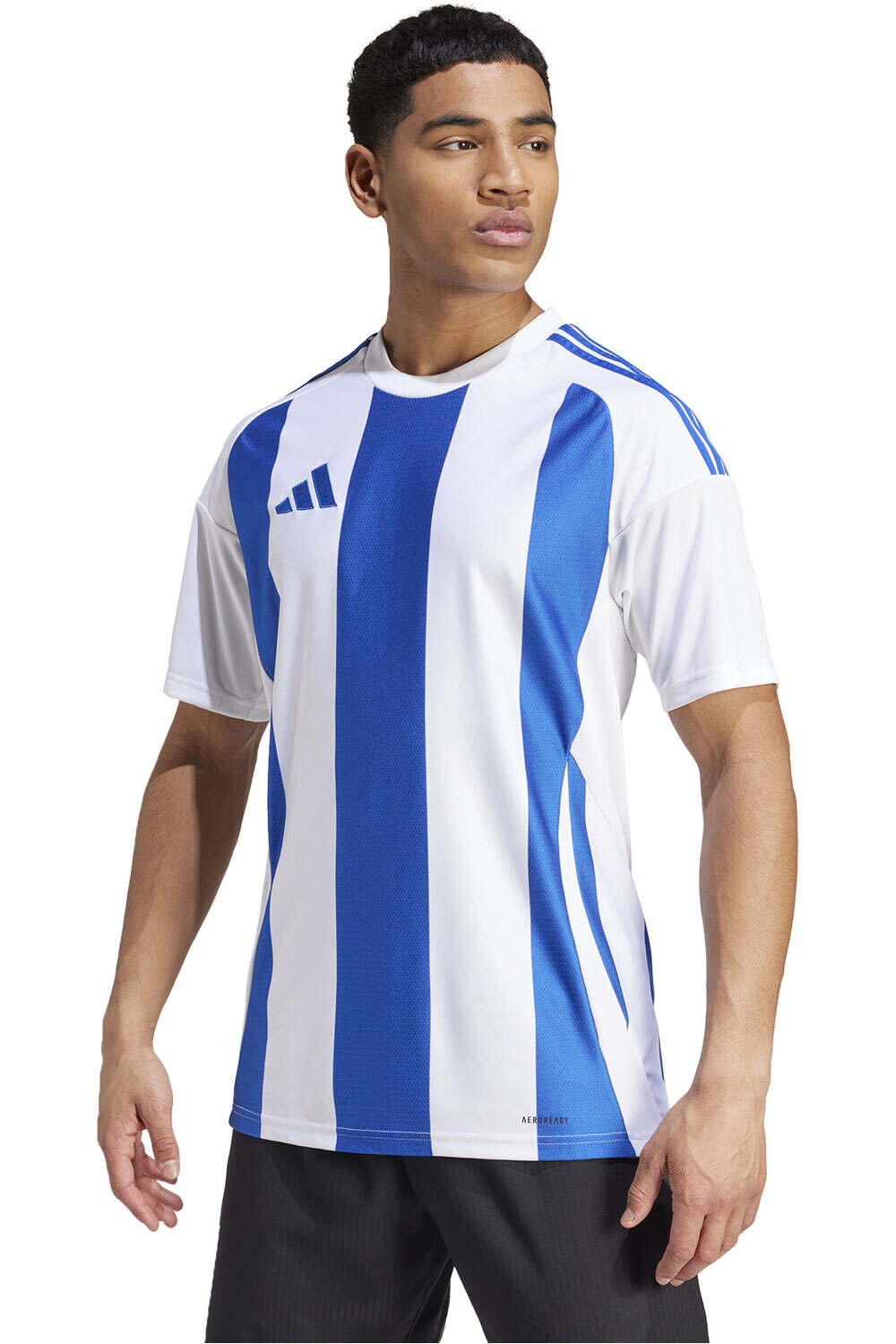 adidas camisetas fútbol manga corta STRIPED 24 JSY vista frontal