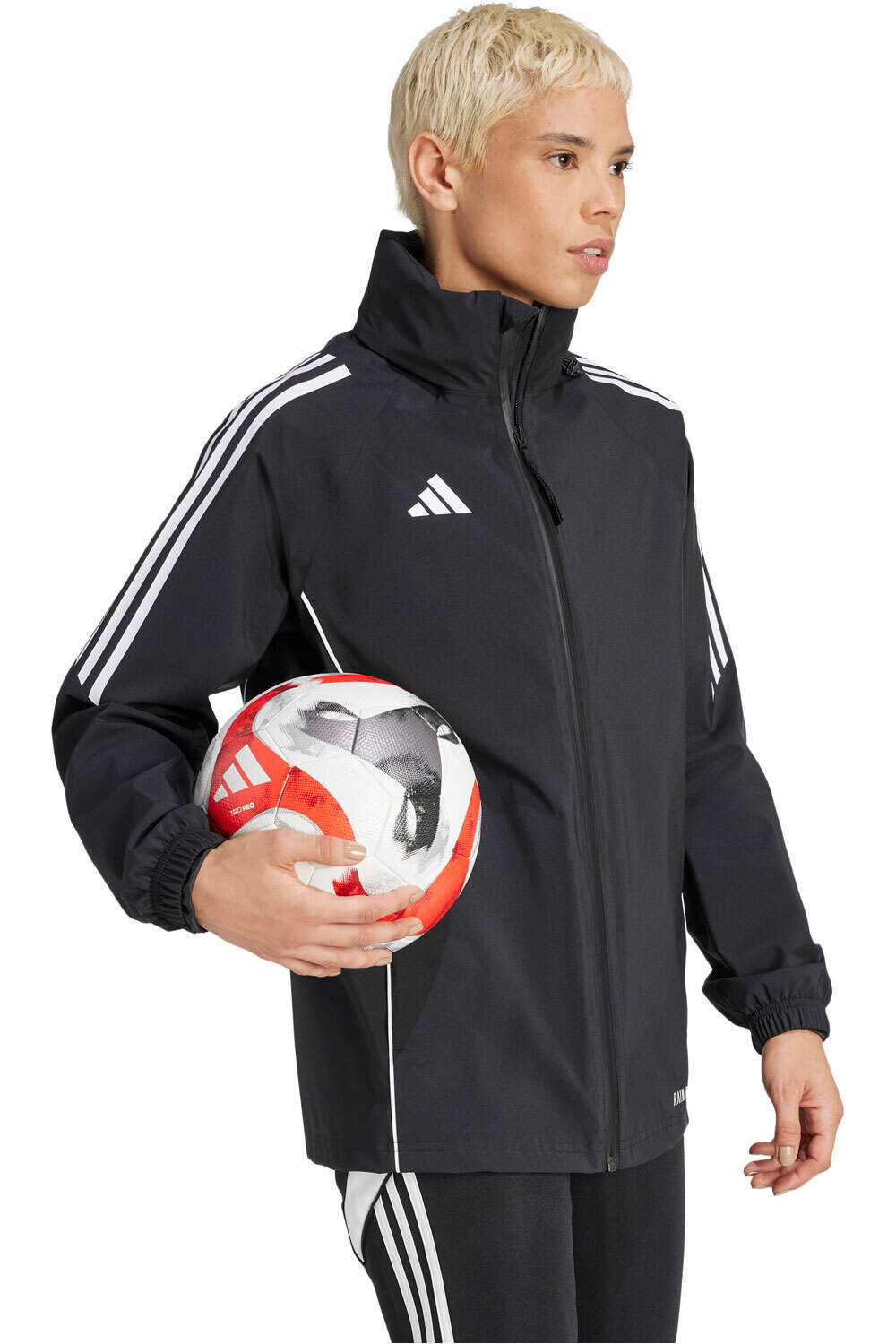 adidas chubasqueros y chaquetones entrenamiento fútbol TIRO24 RA JKT W vista detalle