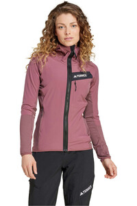 adidas forro polar mujer W TR FL WIN H J vista frontal