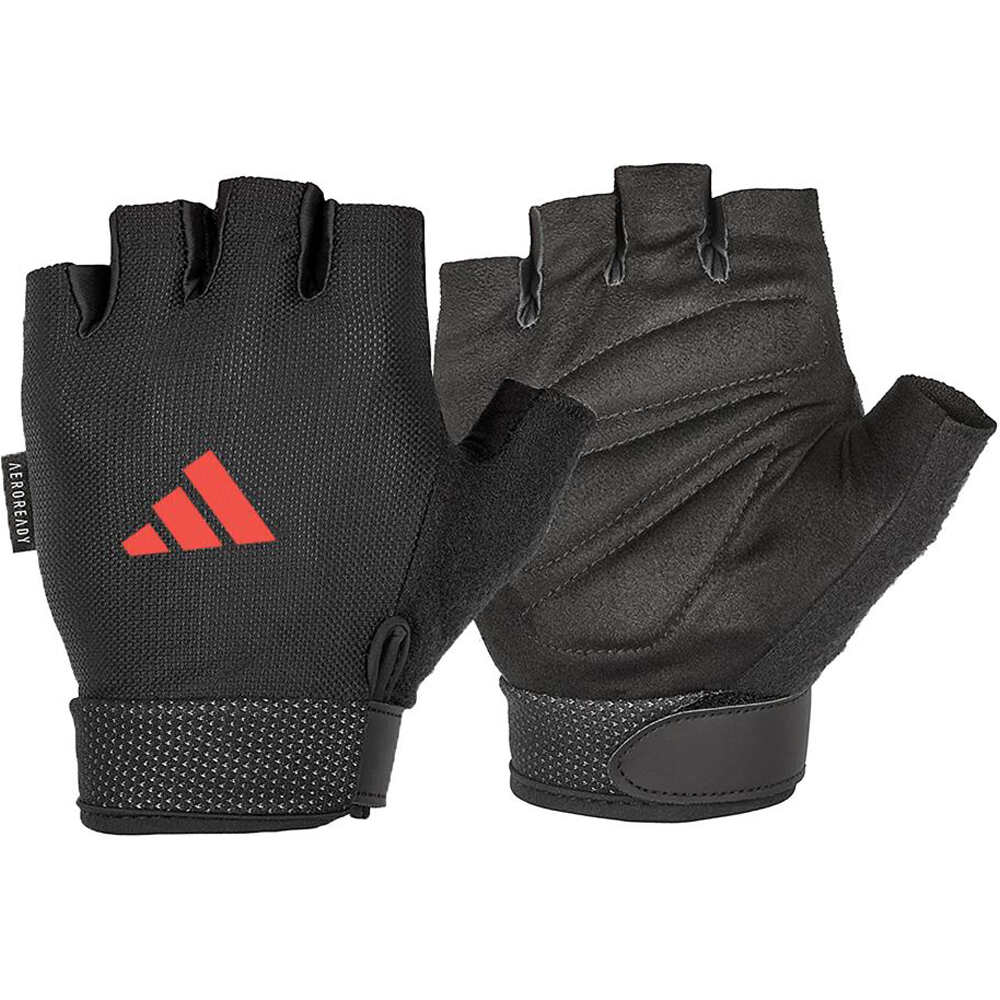 adidas guante halterofilia Essential Adjustable Gloves Red vista frontal