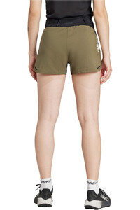 adidas pantalones cortos trail running mujer AGR SHORT W vista trasera