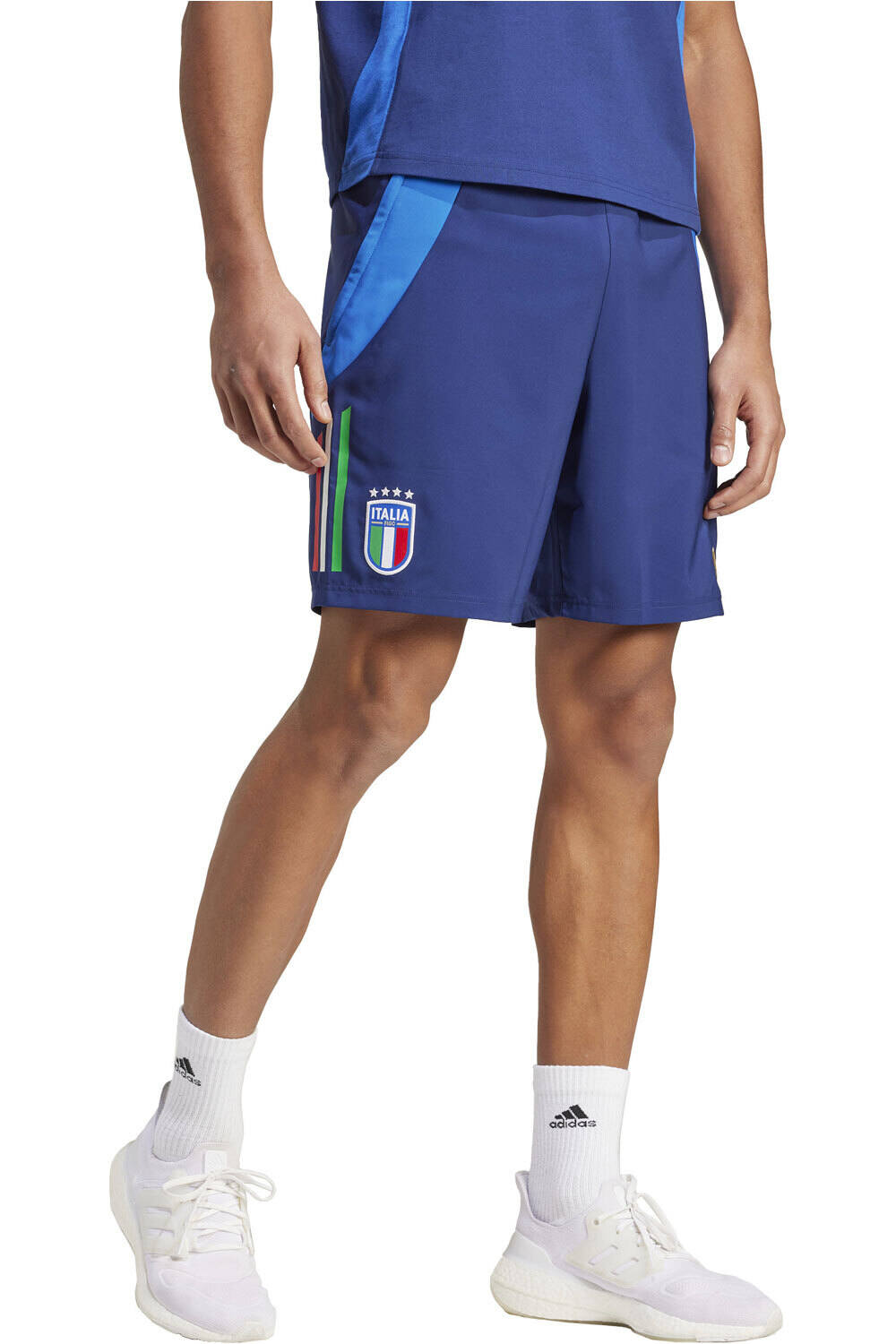 adidas pantalones fútbol oficiales ITALIA 25 DT SHO vista frontal