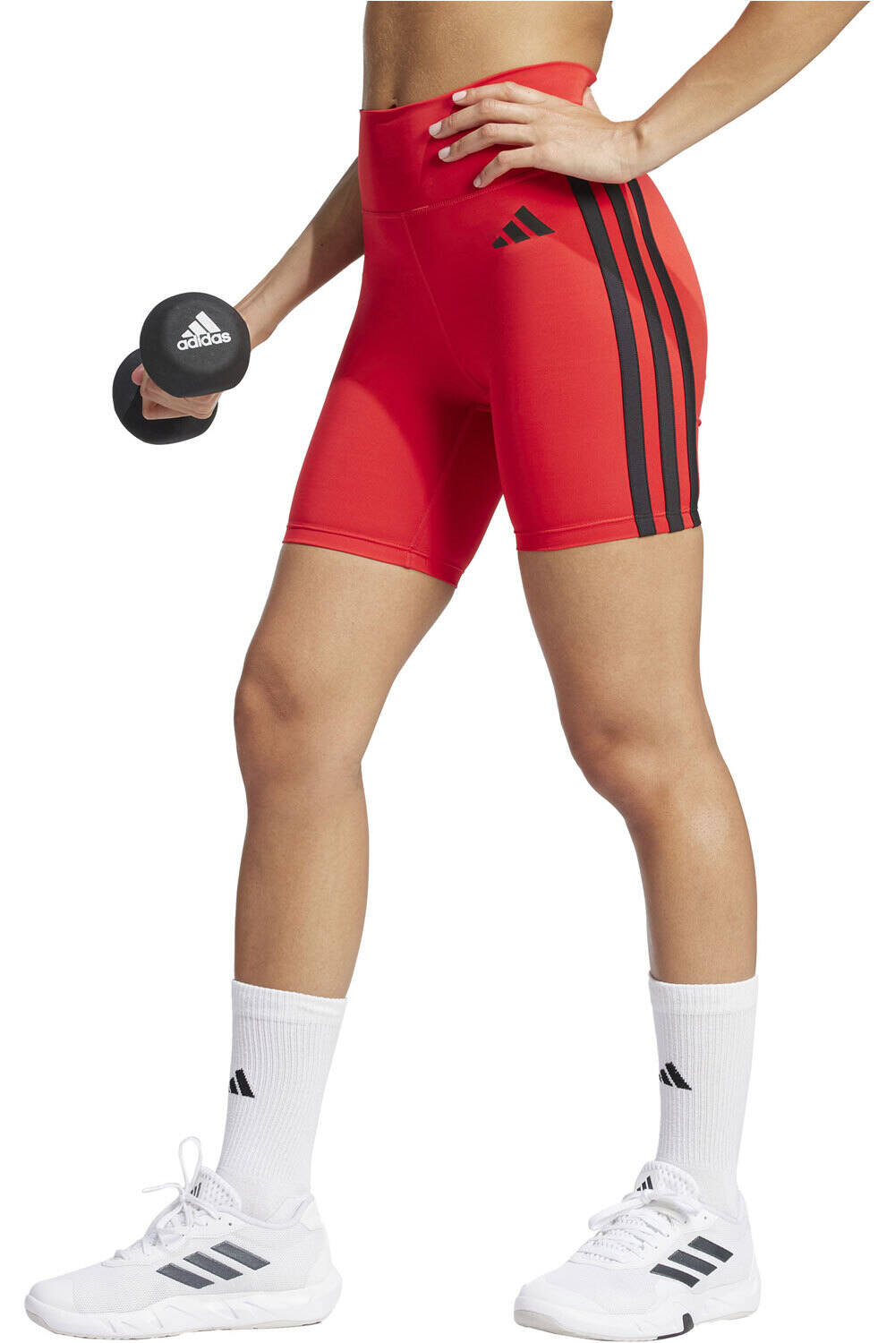 adidas pantalones y mallas cortas fitness mujer OPT ESS 3S S vista frontal