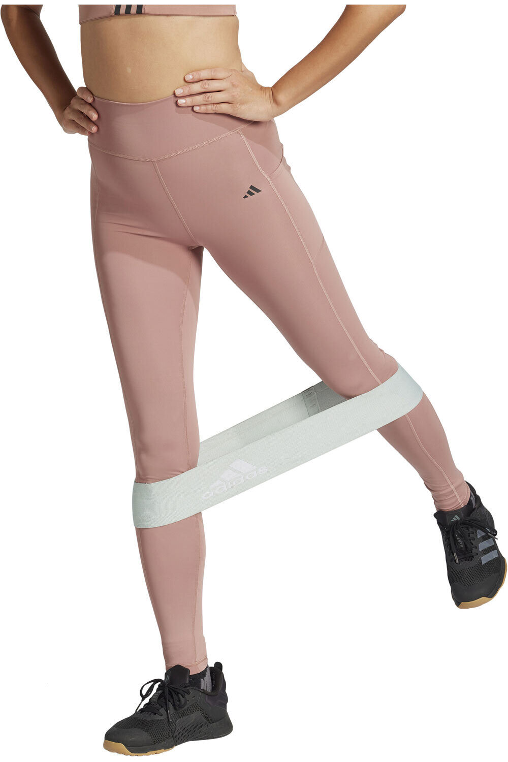 adidas pantalones y mallas largas fitness mujer OPT ST HR 1/1 L vista frontal