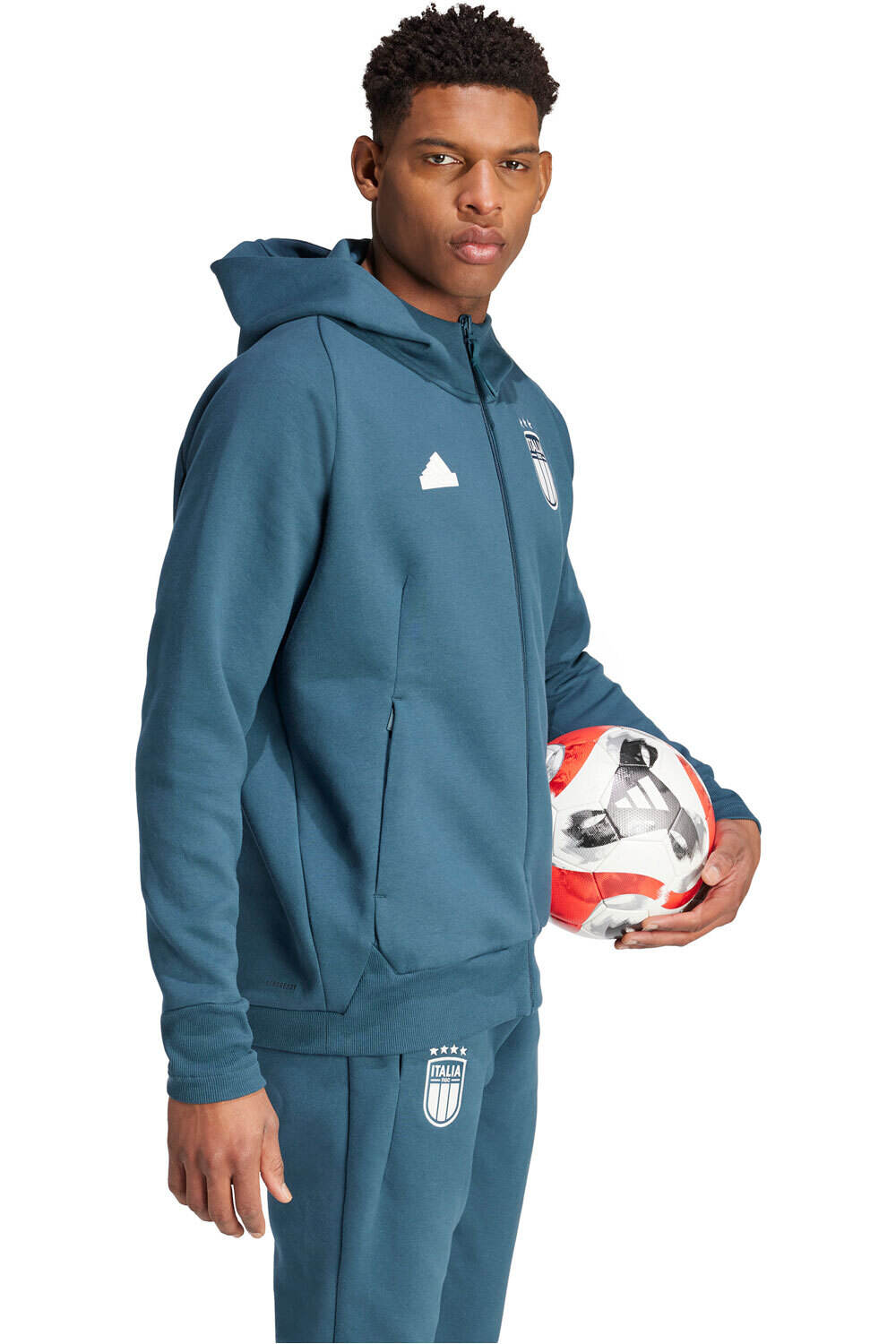 adidas sudadera entrenamiento fútbol ITALIA 25 TRV FZHD vista detalle