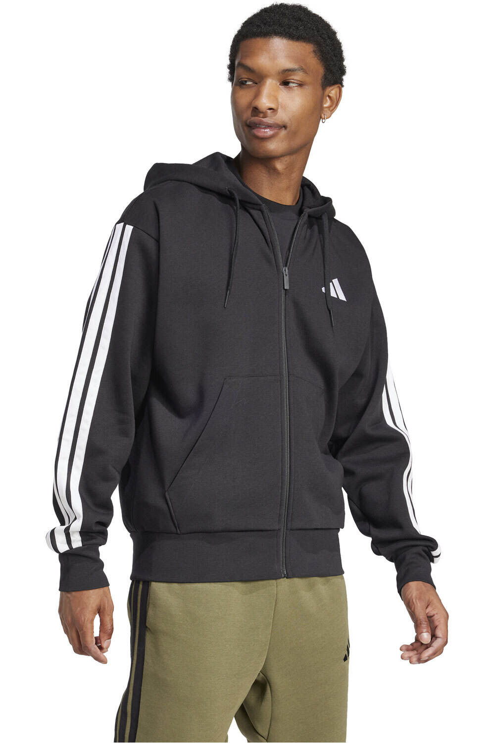 adidas sudadera hombre M 3S FL FZ HD vista detalle