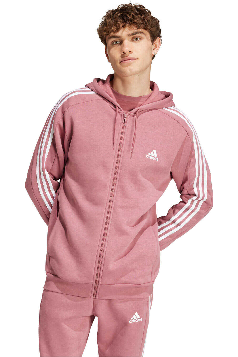 adidas sudadera hombre M 3S FL FZ HD vista frontal