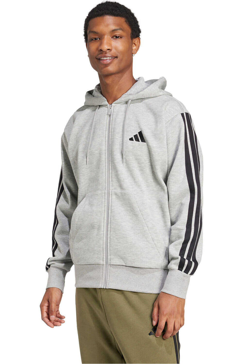 adidas sudadera hombre M 3S FL FZ HD vista frontal