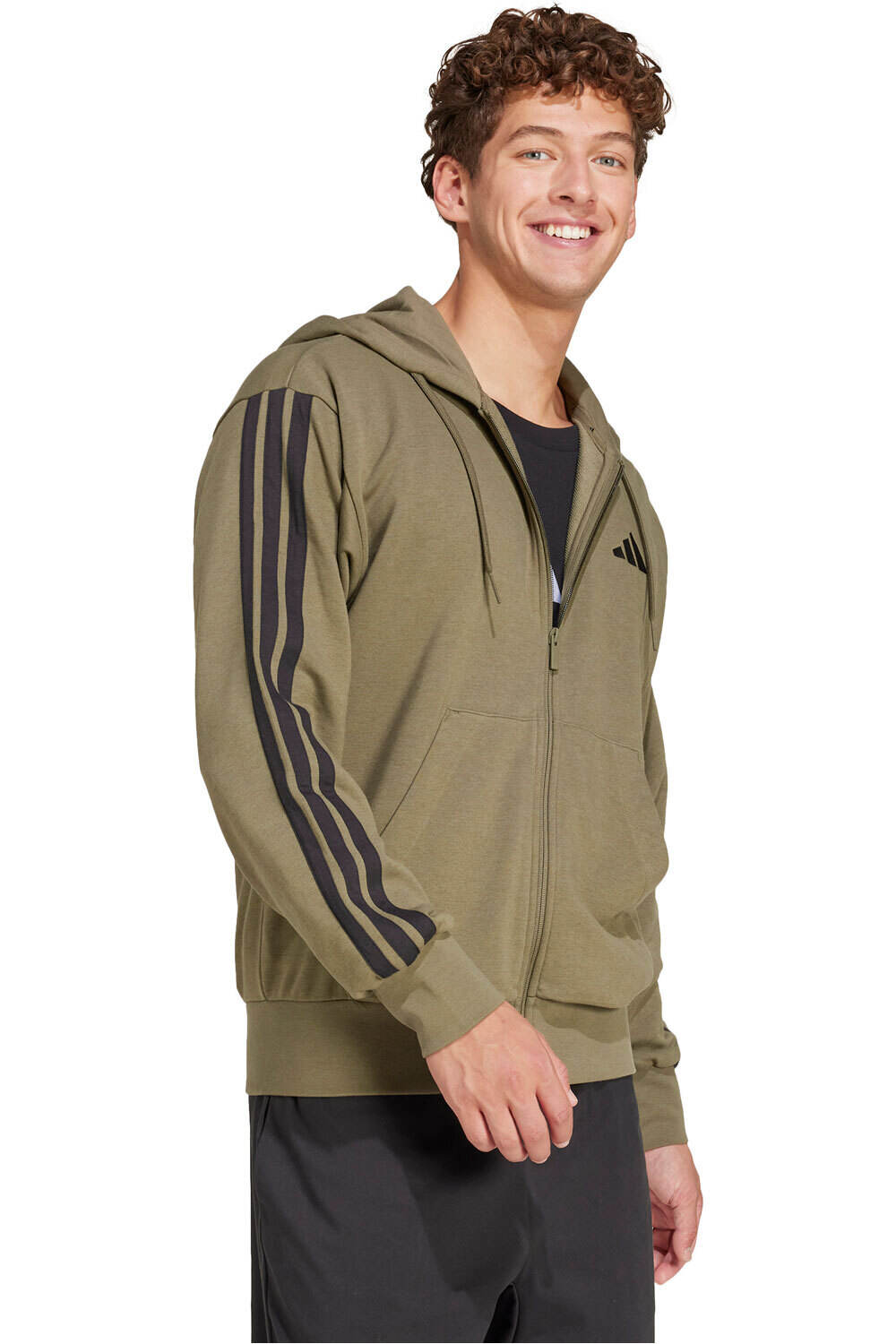 adidas sudadera hombre M 3S FT FZ HD vista detalle