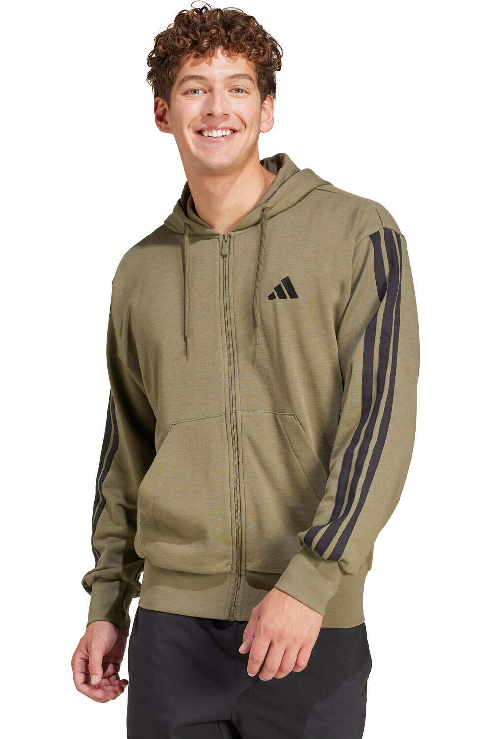 adidas sudadera hombre M 3S FT FZ HD vista frontal