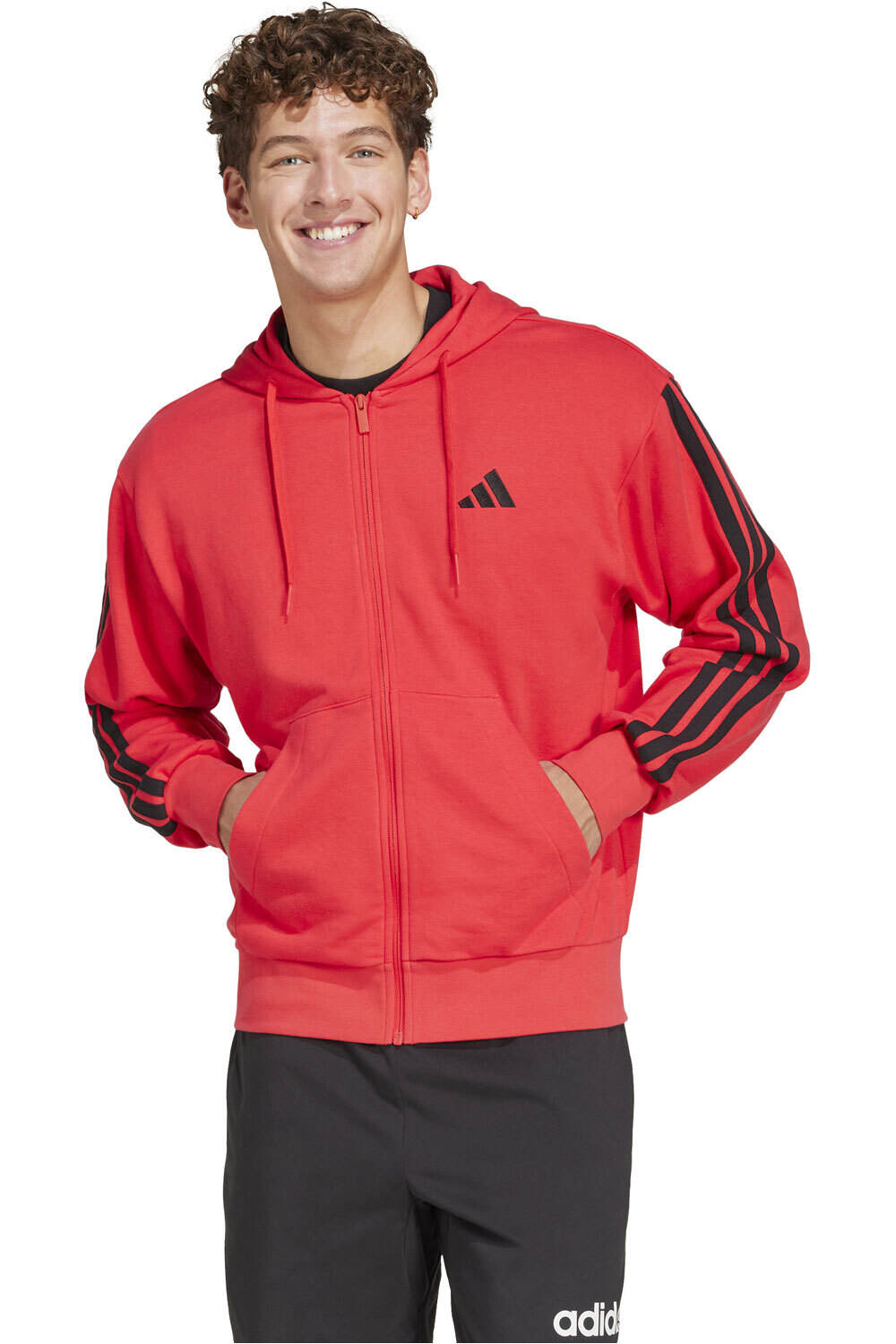 adidas sudadera hombre M 3S FT FZ HD vista frontal