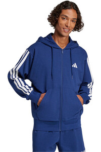 adidas sudadera hombre M 3S FT FZ HD vista frontal