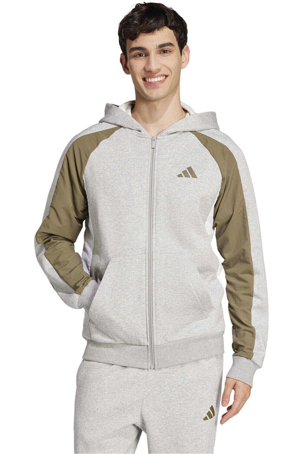 adidas sudadera hombre M ESS CB FZ HD vista frontal