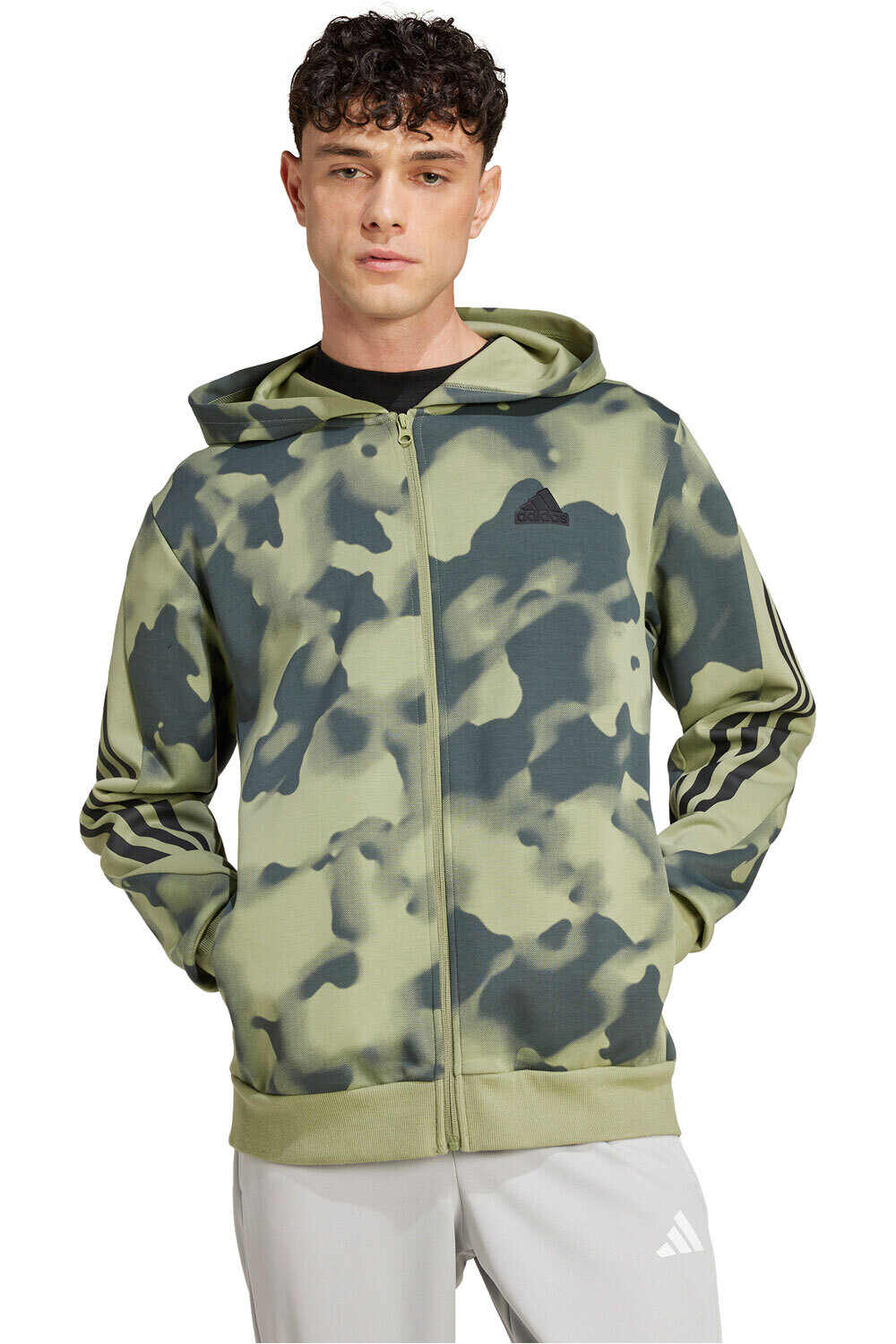 adidas sudadera hombre M FI 3S FZ AOP vista frontal