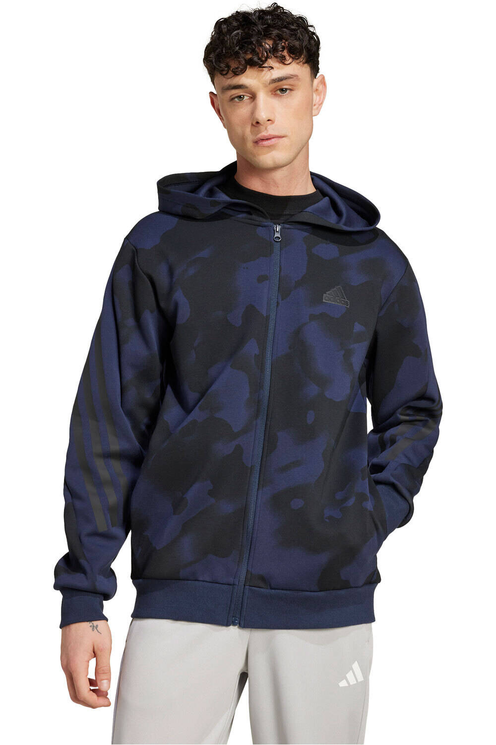 adidas sudadera hombre M FI 3S FZ AOP vista frontal