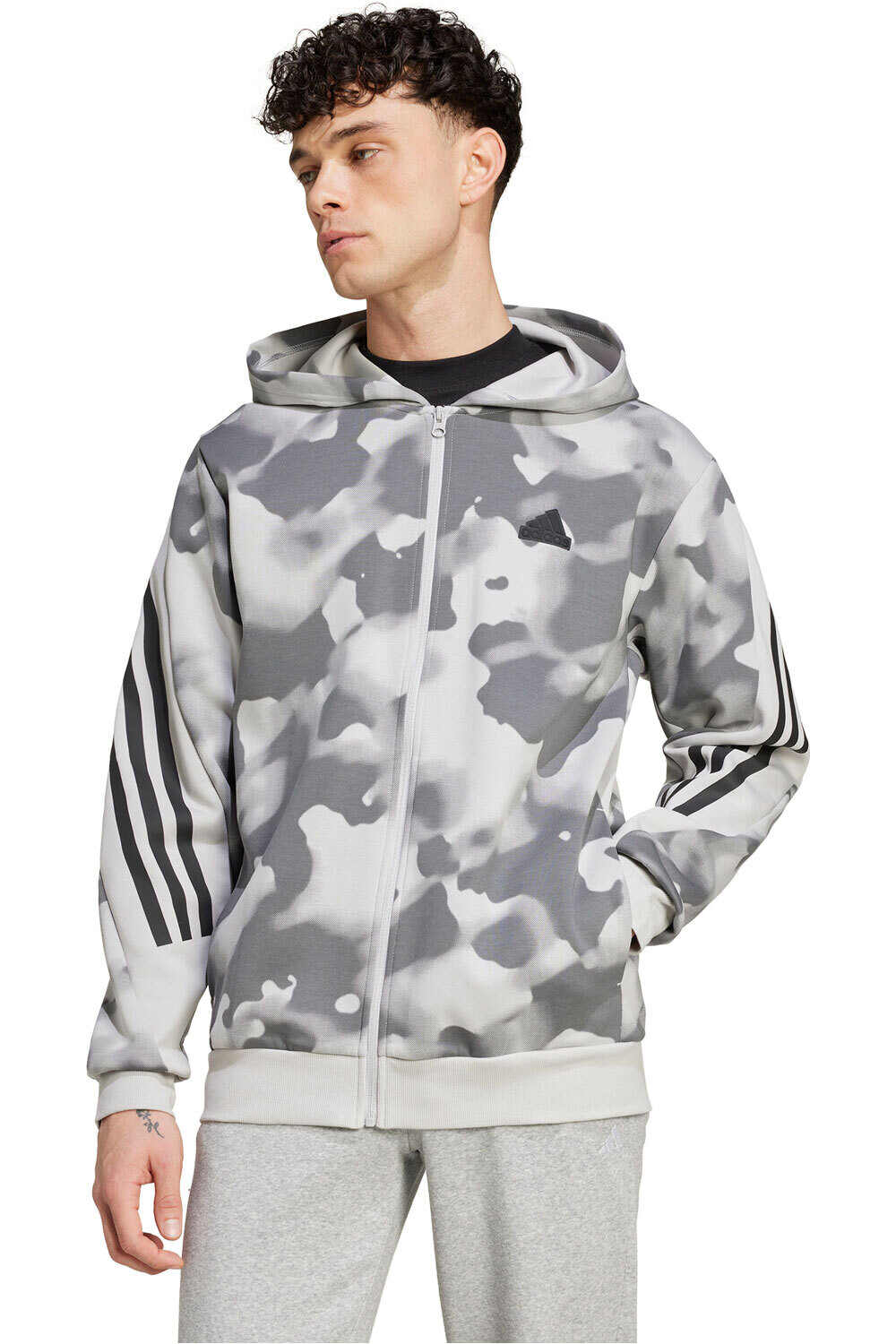 adidas sudadera hombre M FI 3S FZ AOP vista frontal