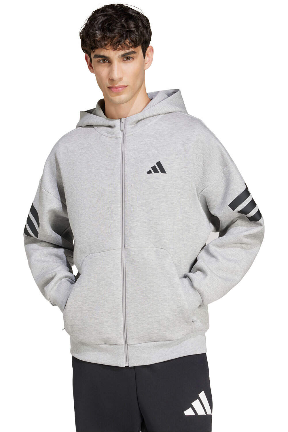 adidas sudadera hombre M FI 3S FZ vista frontal